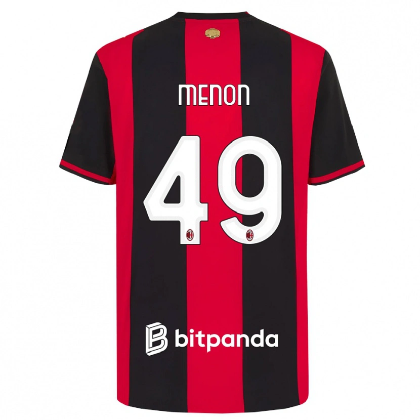Danxen Pánské Luca Menon #49 Červená Černá Bílá Domů Hráčské Dresy 2026/27 Dres