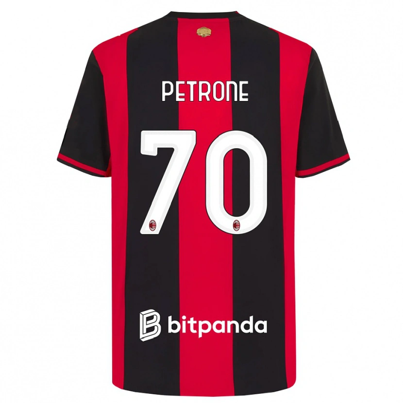 Danxen Pánské Daniele Petrone #70 Červená Černá Bílá Domů Hráčské Dresy 2026/27 Dres