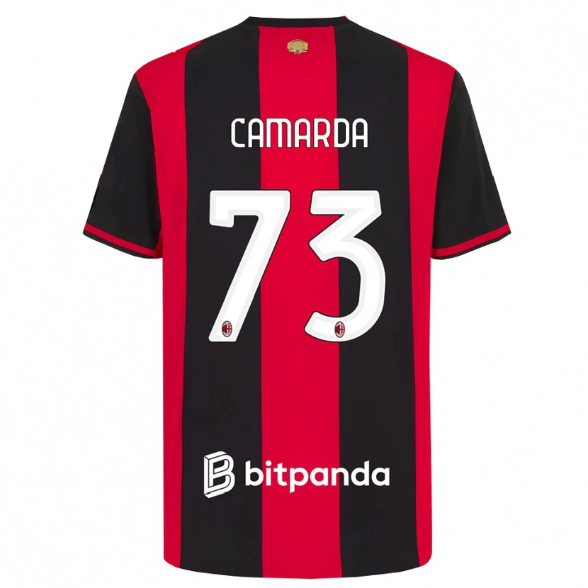 Danxen Pánské Francesco Camarda #73 Červená Černá Bílá Domů Hráčské Dresy 2026/27 Dres