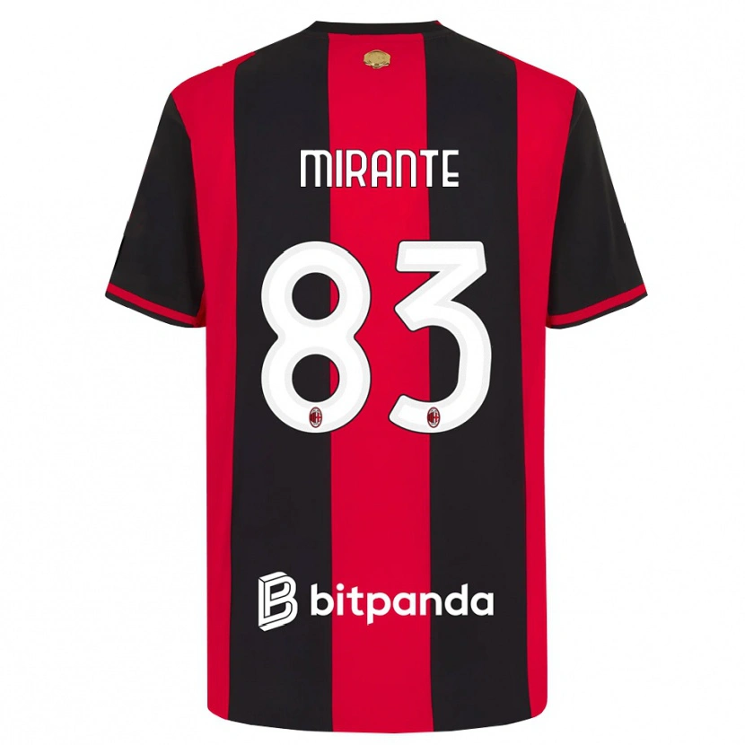 Danxen Pánské Antonio Mirante #83 Červená Černá Bílá Domů Hráčské Dresy 2026/27 Dres