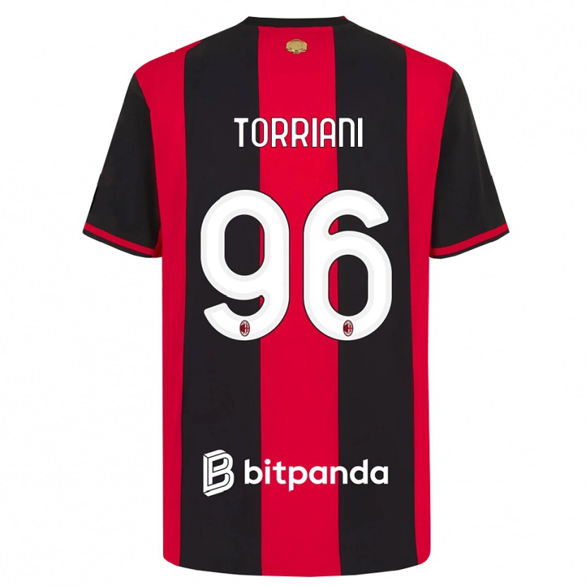 Danxen Pánské Lorenzo Torriani #96 Červená Černá Bílá Domů Hráčské Dresy 2026/27 Dres