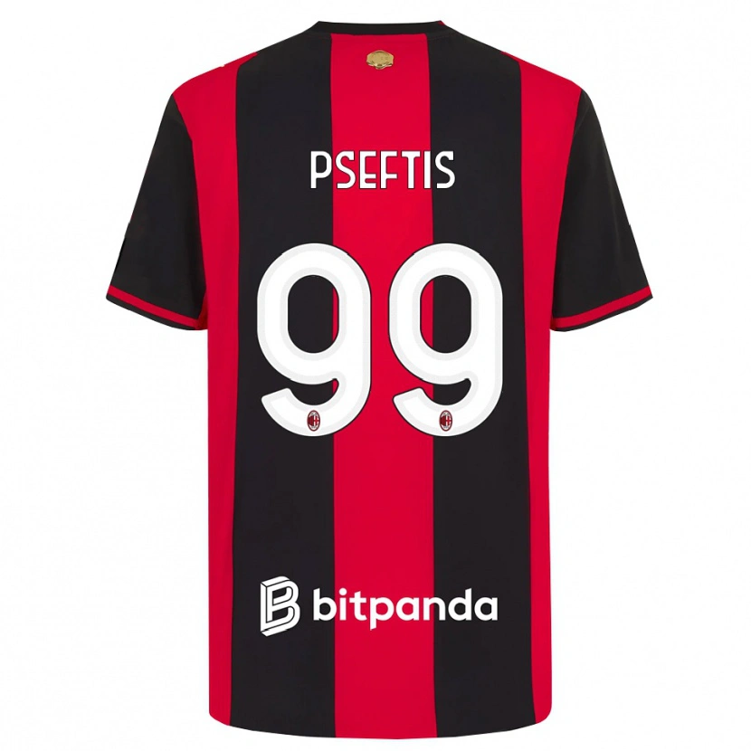 Danxen Pánské Fotios Pseftis #99 Červená Černá Bílá Domů Hráčské Dresy 2026/27 Dres