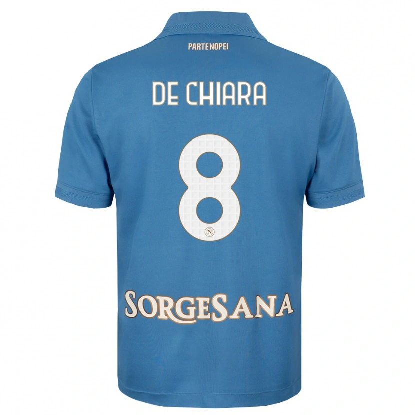 Danxen Pánské Emmanuele De Chiara #8 Modrá Bílá S Nádechem Domů Hráčské Dresy 2026/27 Dres