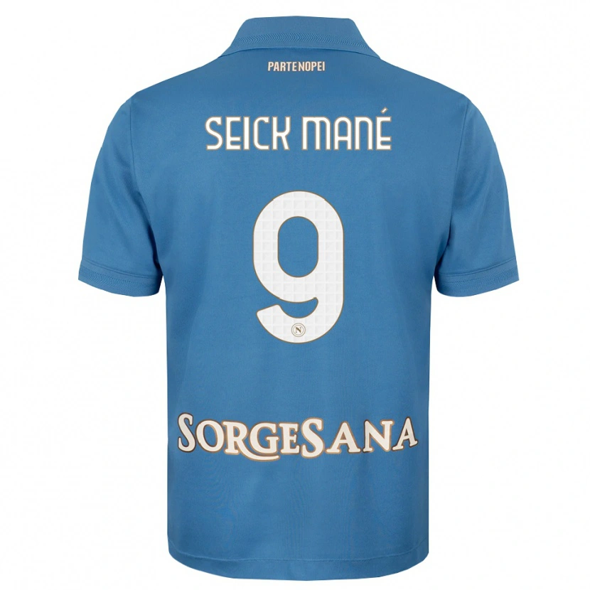 Danxen Pánské Mohamed Seick Mané #9 Modrá Bílá S Nádechem Domů Hráčské Dresy 2026/27 Dres
