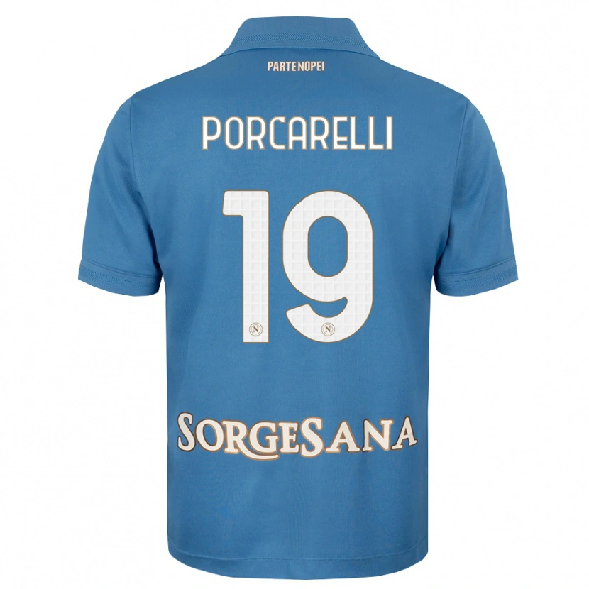 Danxen Pánské Maddelena Porcarelli #19 Modrá Bílá S Nádechem Domů Hráčské Dresy 2026/27 Dres