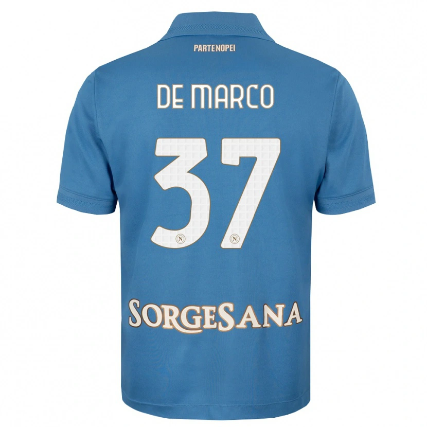 Danxen Pánské Francesco De Marco #37 Modrá Bílá S Nádechem Domů Hráčské Dresy 2026/27 Dres