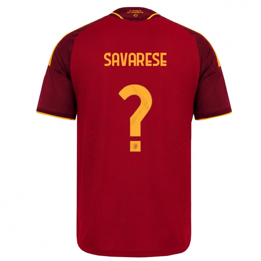 Danxen Pánské Bruno Savarese #0 Červená Zlatá Žlutá Domů Hráčské Dresy 2026/27 Dres