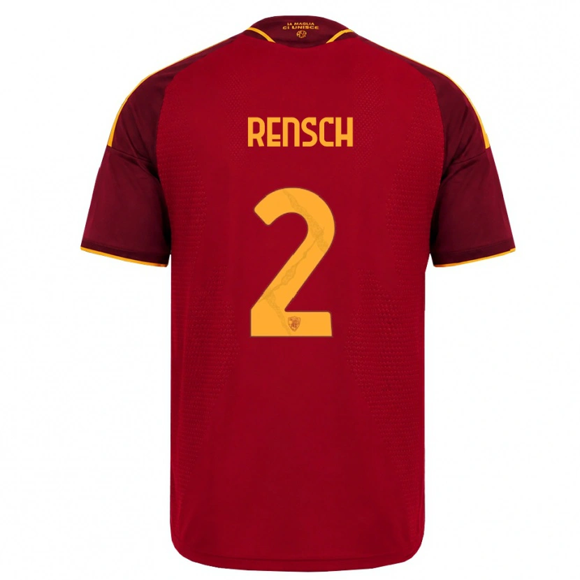 Danxen Pánské Devyne Rensch #2 Červená Zlatá Žlutá Domů Hráčské Dresy 2026/27 Dres