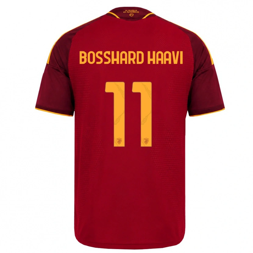 Danxen Pánské Emilie Bosshard Haavi #11 Červená Zlatá Žlutá Domů Hráčské Dresy 2026/27 Dres