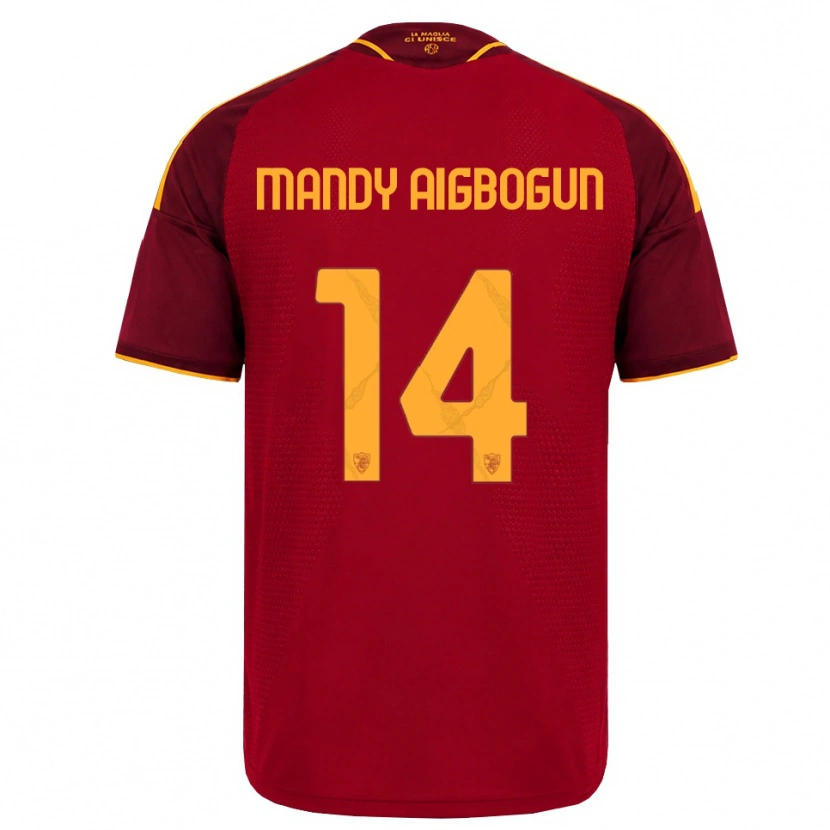 Danxen Pánské Eseosa Mandy Aigbogun #14 Červená Zlatá Žlutá Domů Hráčské Dresy 2026/27 Dres