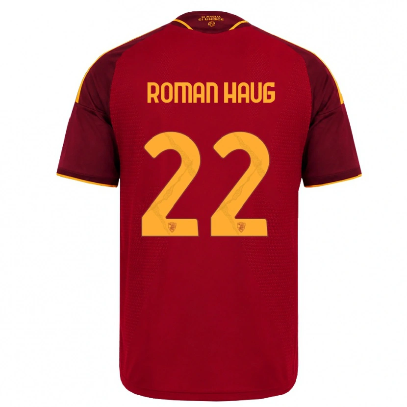 Danxen Pánské Sophie Roman Haug #22 Červená Zlatá Žlutá Domů Hráčské Dresy 2026/27 Dres