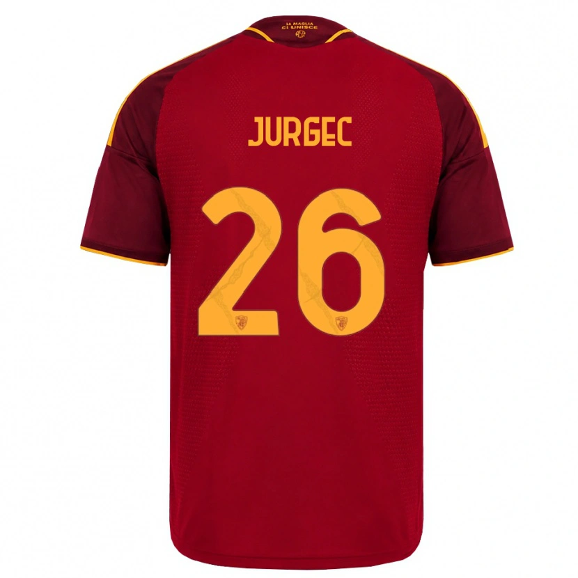 Danxen Pánské Jan Jurgec #26 Červená Zlatá Žlutá Domů Hráčské Dresy 2026/27 Dres
