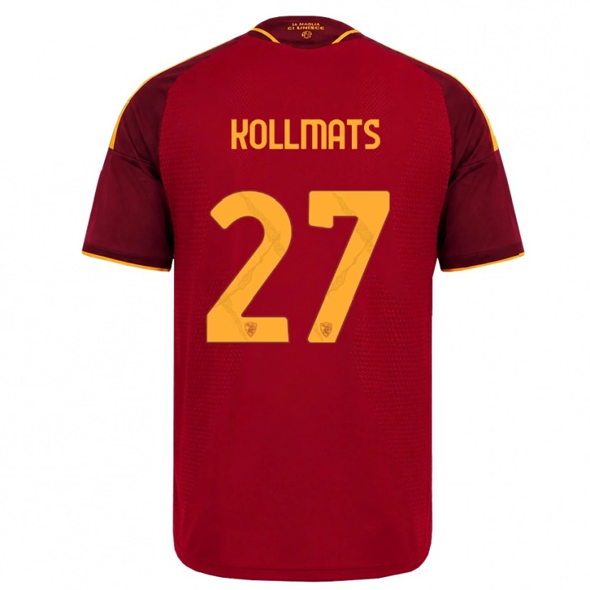 Danxen Pánské Beata Kollmats #27 Červená Zlatá Žlutá Domů Hráčské Dresy 2026/27 Dres