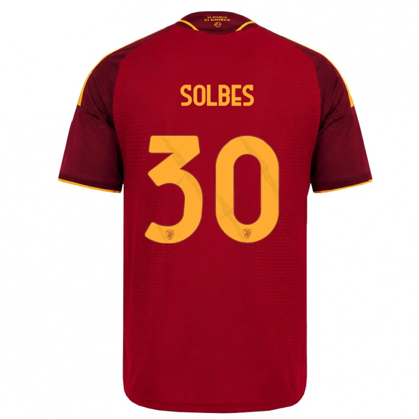 Danxen Pánské Ricardo Solbes #30 Červená Zlatá Žlutá Domů Hráčské Dresy 2026/27 Dres