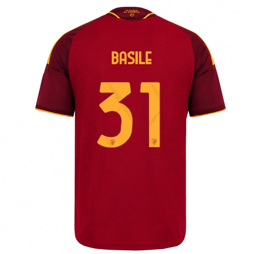 Danxen Pánské Filippo Basile #31 Červená Zlatá Žlutá Domů Hráčské Dresy 2026/27 Dres