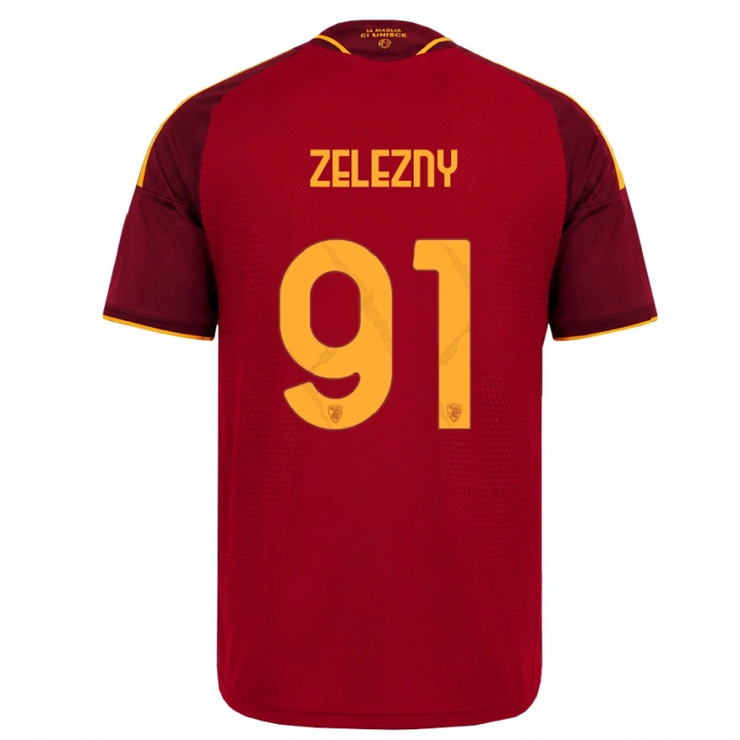 Danxen Pánské Radoslaw Zelezny #91 Červená Zlatá Žlutá Domů Hráčské Dresy 2026/27 Dres