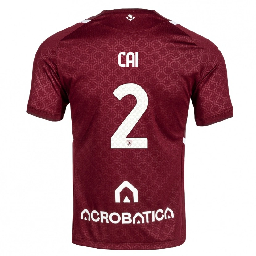 Danxen Pánské Federico Cai #2 Tmavě Červená Bílá Domů Hráčské Dresy 2026/27 Dres