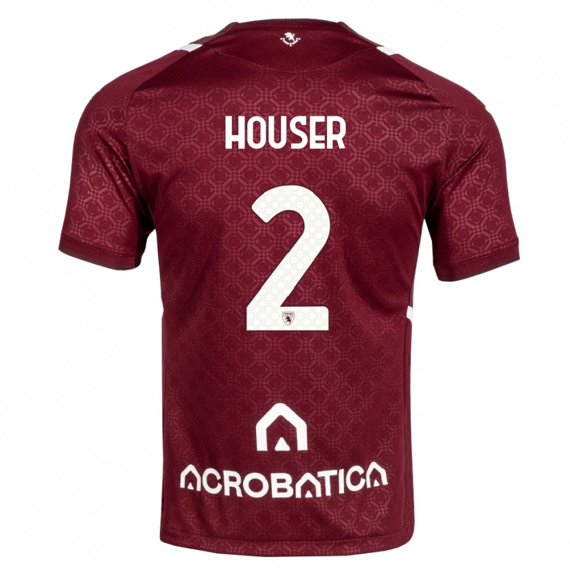 Danxen Pánské Matej Houser #2 Tmavě Červená Bílá Domů Hráčské Dresy 2026/27 Dres