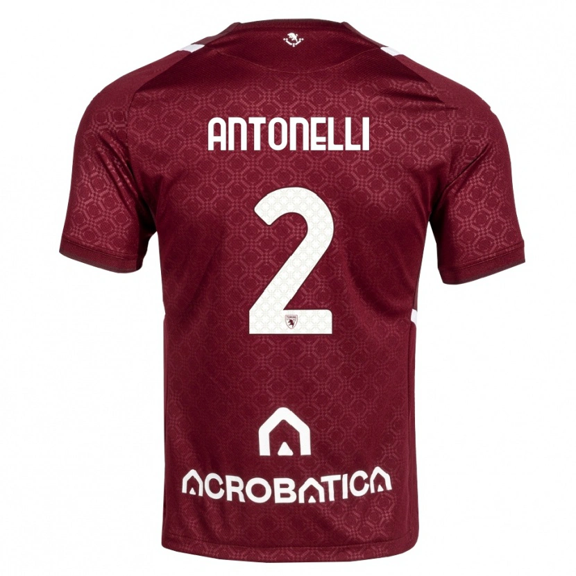 Danxen Pánské Moise Antonelli #2 Tmavě Červená Bílá Domů Hráčské Dresy 2026/27 Dres