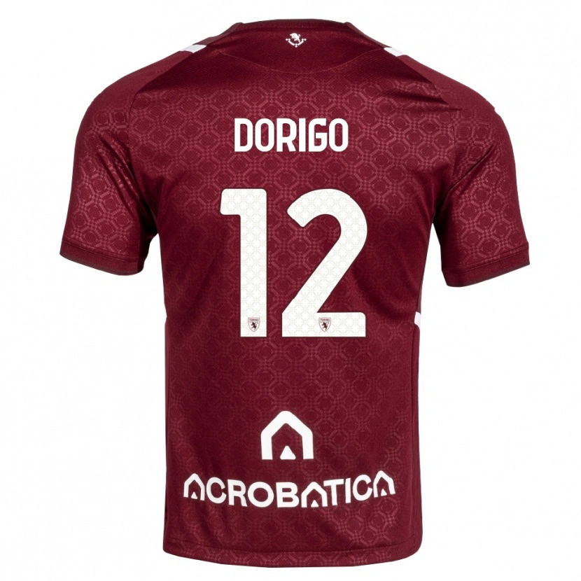 Danxen Pánské Andrea Dorigo #12 Tmavě Červená Bílá Domů Hráčské Dresy 2026/27 Dres