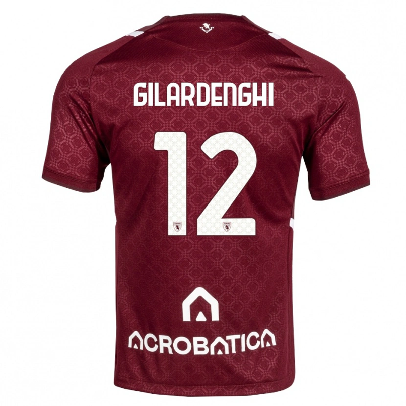 Danxen Pánské Riccardo Gilardenghi #12 Tmavě Červená Bílá Domů Hráčské Dresy 2026/27 Dres
