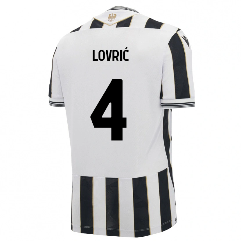 Danxen Pánské Sandi Lovrić #4 Černá Bílá Růžová Domů Hráčské Dresy 2026/27 Dres