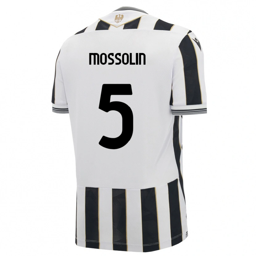 Danxen Pánské Lorenzo Mossolin #5 Černá Bílá Růžová Domů Hráčské Dresy 2026/27 Dres
