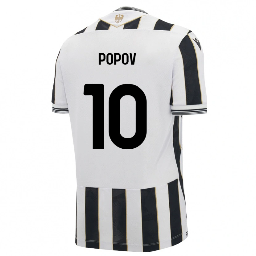 Danxen Pánské Nikolay Popov #10 Černá Bílá Růžová Domů Hráčské Dresy 2026/27 Dres