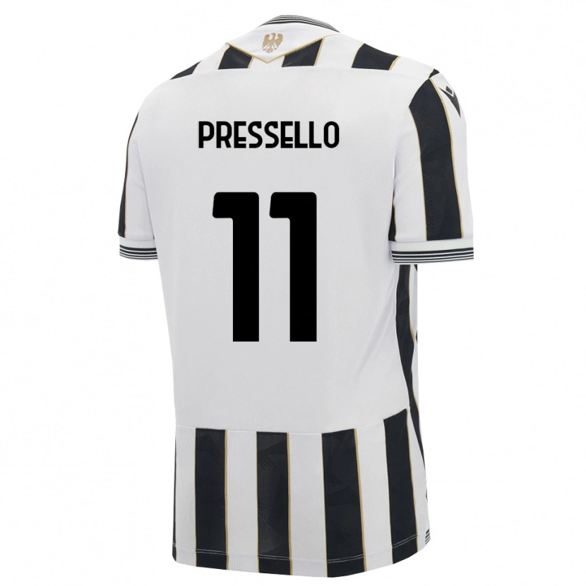 Danxen Pánské Matteo Pressello #11 Černá Bílá Růžová Domů Hráčské Dresy 2026/27 Dres
