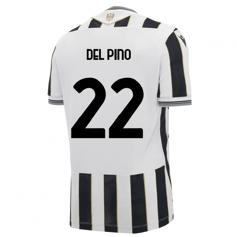 Danxen Pánské Lorenzo Del Pino #22 Černá Bílá Růžová Domů Hráčské Dresy 2026/27 Dres