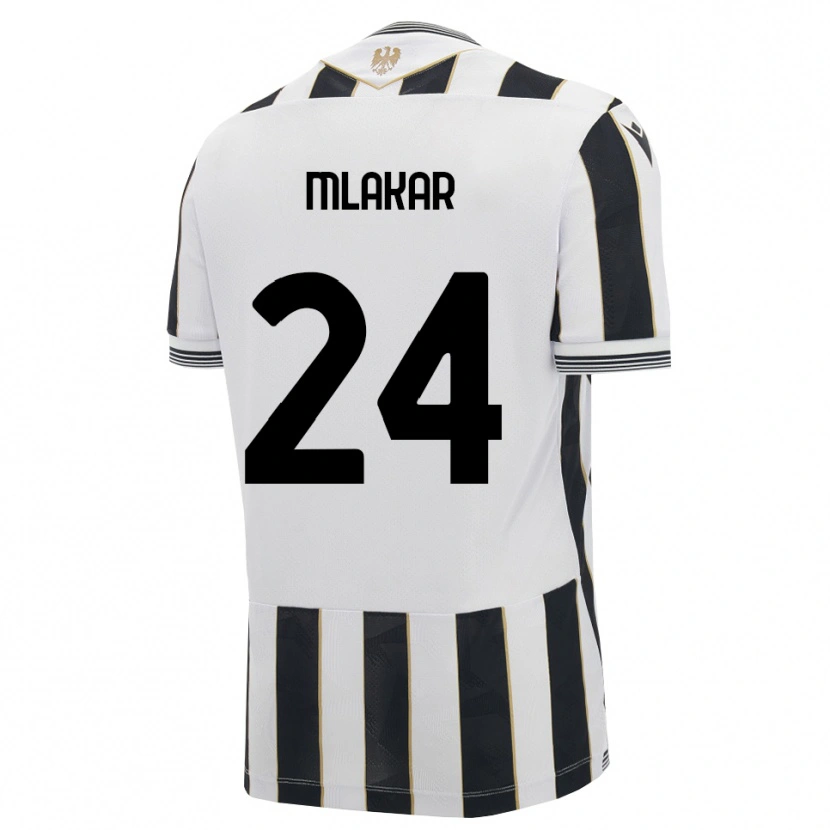 Danxen Pánské Lorenzo Mlakar #24 Černá Bílá Růžová Domů Hráčské Dresy 2026/27 Dres