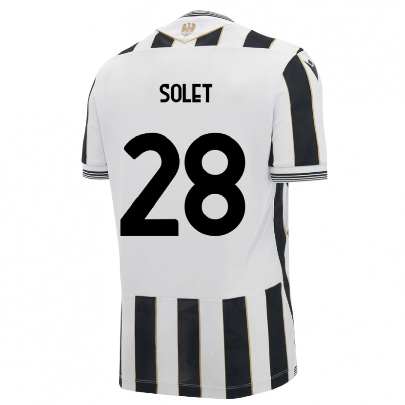 Danxen Pánské Oumar Solet #28 Černá Bílá Růžová Domů Hráčské Dresy 2026/27 Dres