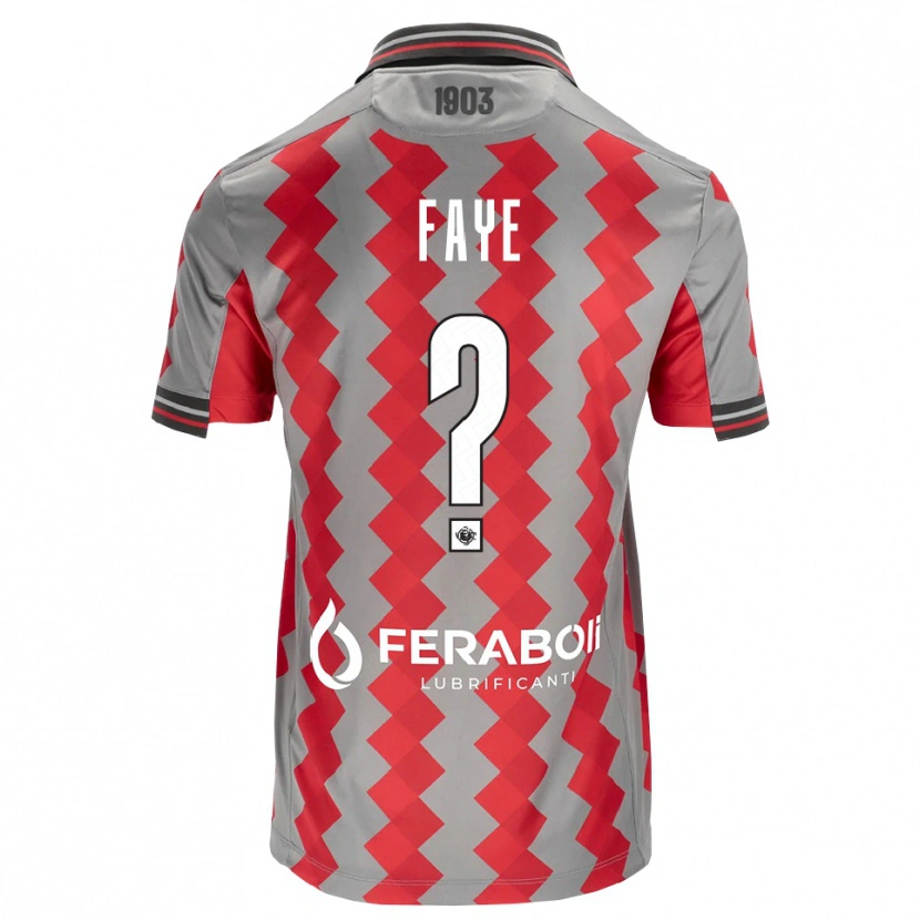 Danxen Pánské Nouroudine Faye #0 Šedá Červená Bílá Domů Hráčské Dresy 2026/27 Dres