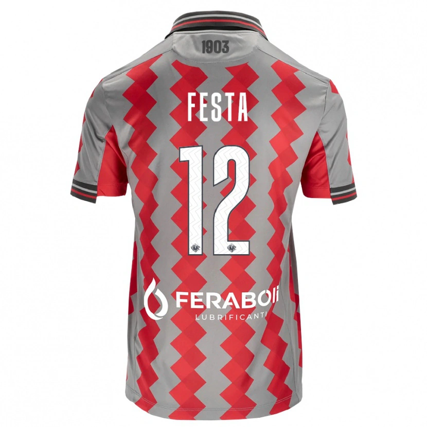 Danxen Pánské Marco Festa #12 Šedá Červená Bílá Domů Hráčské Dresy 2026/27 Dres