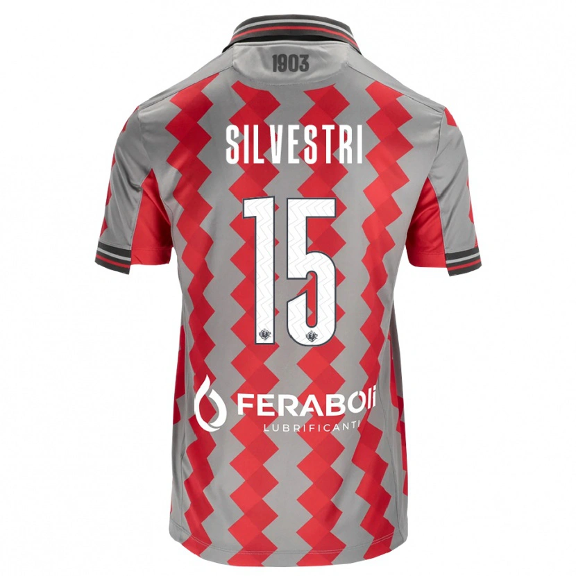 Danxen Pánské Cristiano Silvestri #15 Šedá Červená Bílá Domů Hráčské Dresy 2026/27 Dres