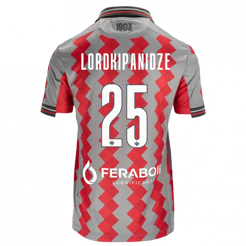 Danxen Pánské Dachi Lordkipanidze #25 Šedá Červená Bílá Domů Hráčské Dresy 2026/27 Dres