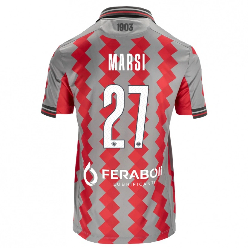 Danxen Pánské Simone Marsi #27 Šedá Červená Bílá Domů Hráčské Dresy 2026/27 Dres