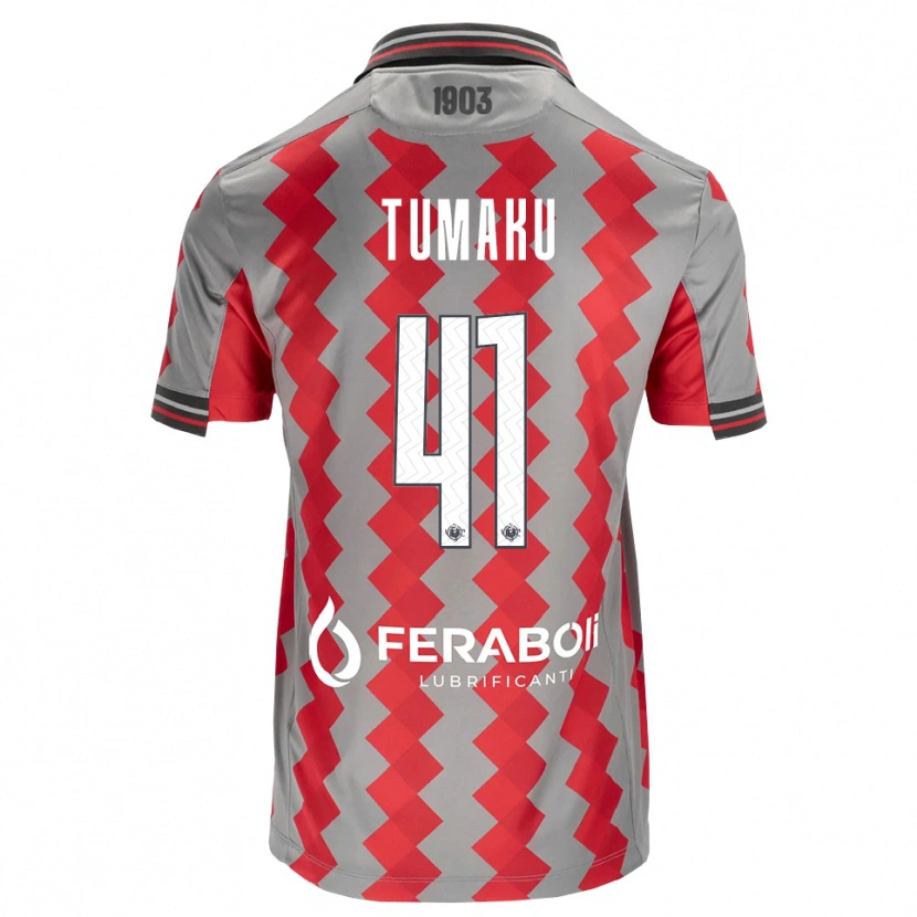 Danxen Pánské Niccolò Tumaku #41 Šedá Červená Bílá Domů Hráčské Dresy 2026/27 Dres