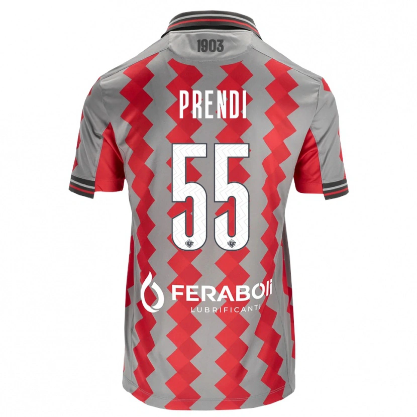 Danxen Pánské Denis Prendi #55 Šedá Červená Bílá Domů Hráčské Dresy 2026/27 Dres