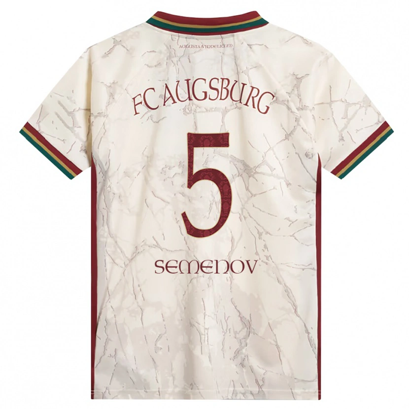 Danxen Pánské Konstantyn Semenov #5 Zelená Rýžová Bílá Tmavě Červená Domů Hráčské Dresy 2026/27 Dres