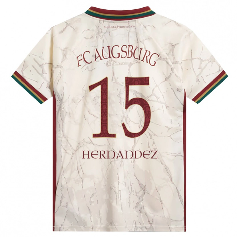 Danxen Pánské Saidu Hernandez #15 Zelená Rýžová Bílá Tmavě Červená Domů Hráčské Dresy 2026/27 Dres