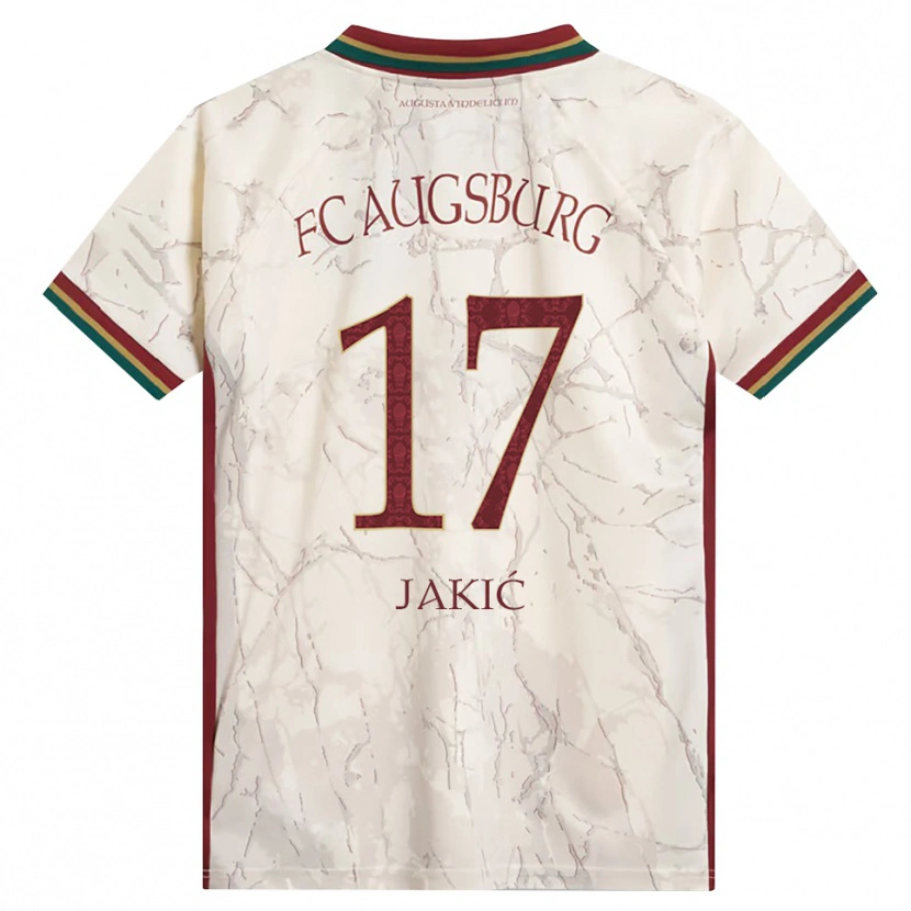 Danxen Pánské Kristijan Jakic #17 Zelená Rýžová Bílá Tmavě Červená Domů Hráčské Dresy 2026/27 Dres