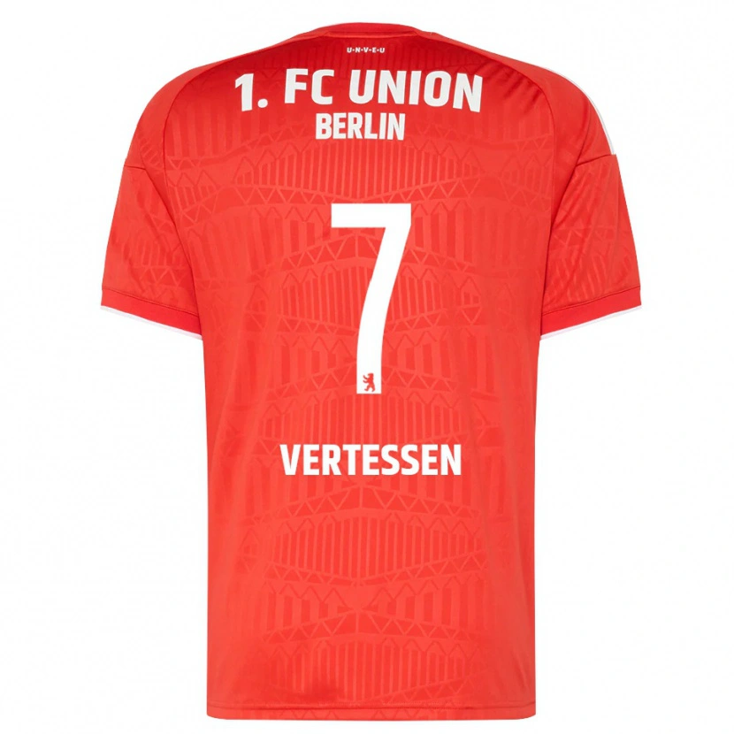 Danxen Pánské Yorbe Vertessen #7 Červená Bílá Domů Hráčské Dresy 2026/27 Dres