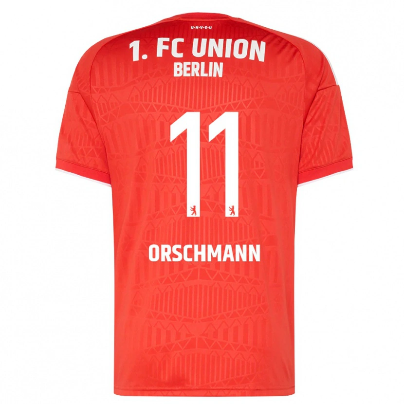Danxen Pánské Dina Orschmann #11 Červená Bílá Domů Hráčské Dresy 2026/27 Dres
