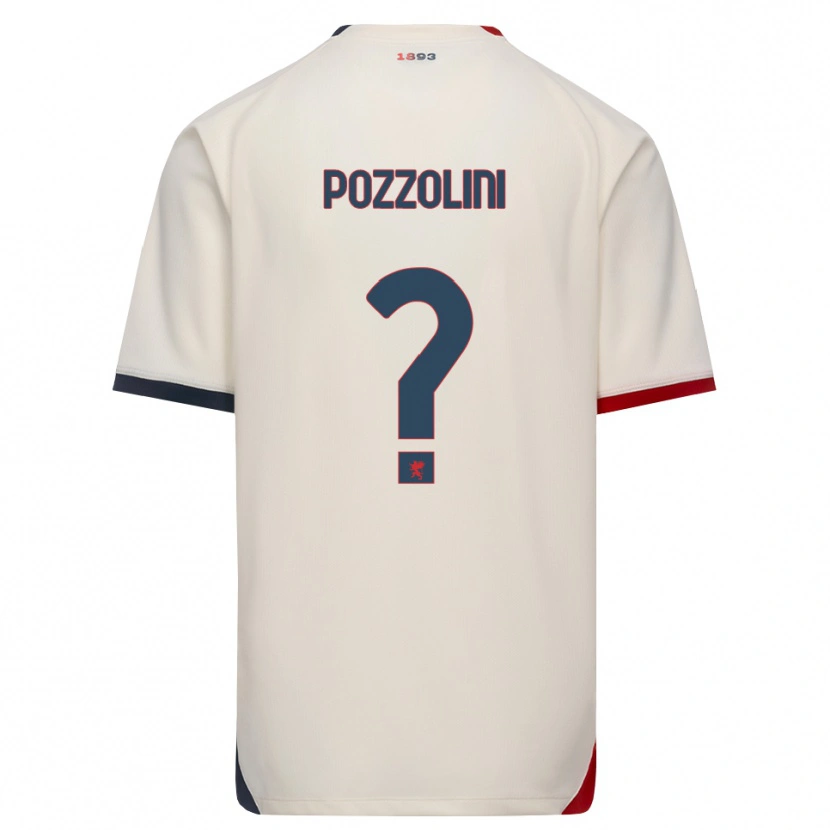 Danxen Pánské Andrea Pozzolini #0 Bílá Červená Daleko Hráčské Dresy 2026/27 Dres