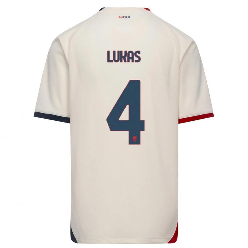 Danxen Pánské Deividas Lukas #4 Bílá Červená Daleko Hráčské Dresy 2026/27 Dres