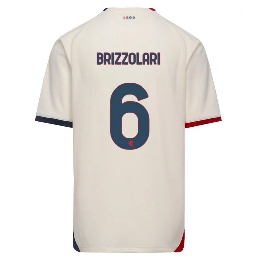 Danxen Pánské Mattia Brizzolari #6 Bílá Červená Daleko Hráčské Dresy 2026/27 Dres