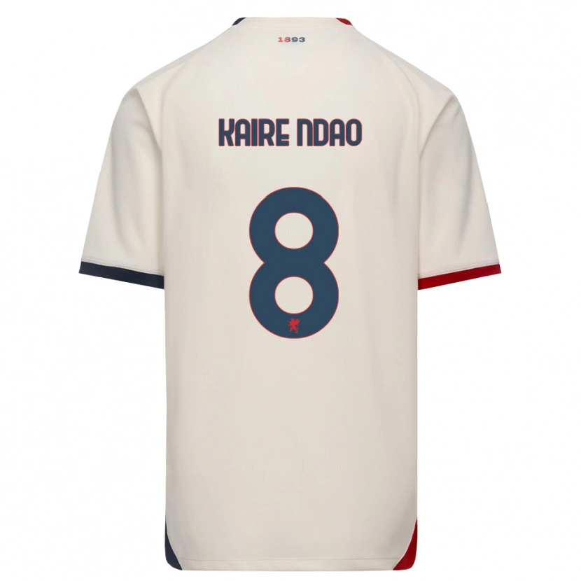 Danxen Pánské Mor Kaire Ndao #8 Bílá Červená Daleko Hráčské Dresy 2026/27 Dres