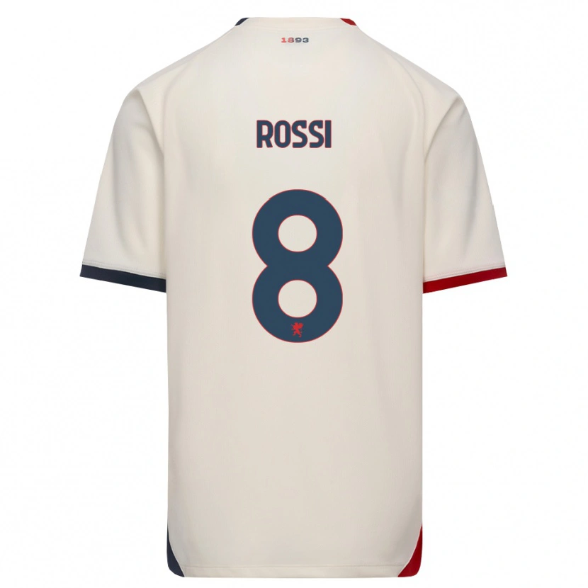 Danxen Pánské Gianluca Rossi #8 Bílá Červená Daleko Hráčské Dresy 2026/27 Dres