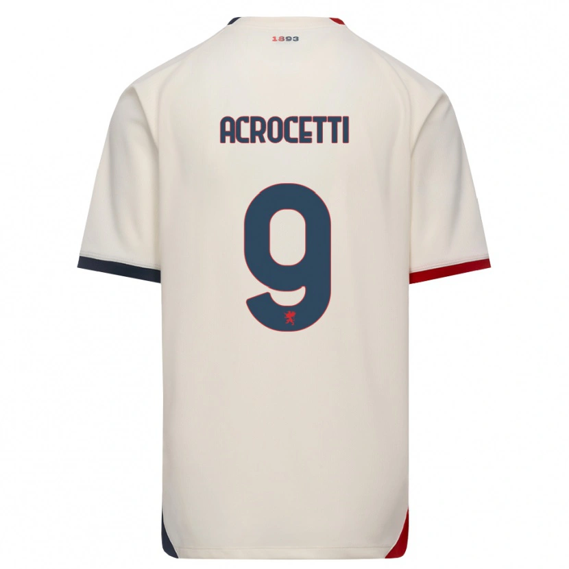 Danxen Pánské Edoardo Acrocetti #9 Bílá Červená Daleko Hráčské Dresy 2026/27 Dres